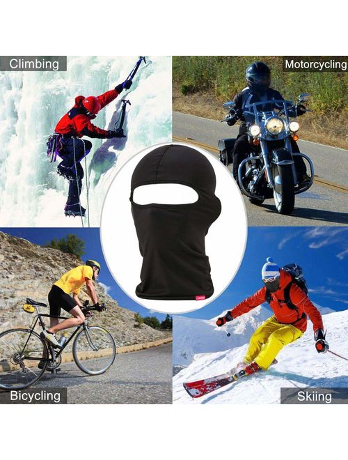 Balaclava Face Mask, 2 Pack Lightweight Motorcycle Black Warmer Ski Mask for Men