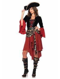 Leg Avenue Women's 2 Piece Cruel Seas Captain Pirate Costume