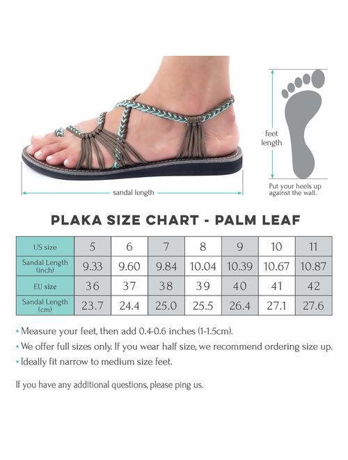 Plaka Sandals for Women Palm Leaf