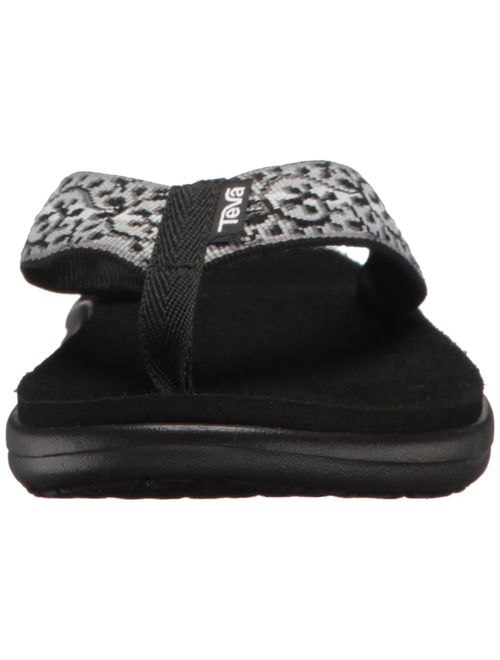 Teva Women's W Voya Flip Flop, companera Black/White, 8 M US