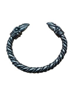 Odin's Raven #1 (Hugin & Munin - Thought & Memory) Pewter Bracelet, Viking Pagan Gothic