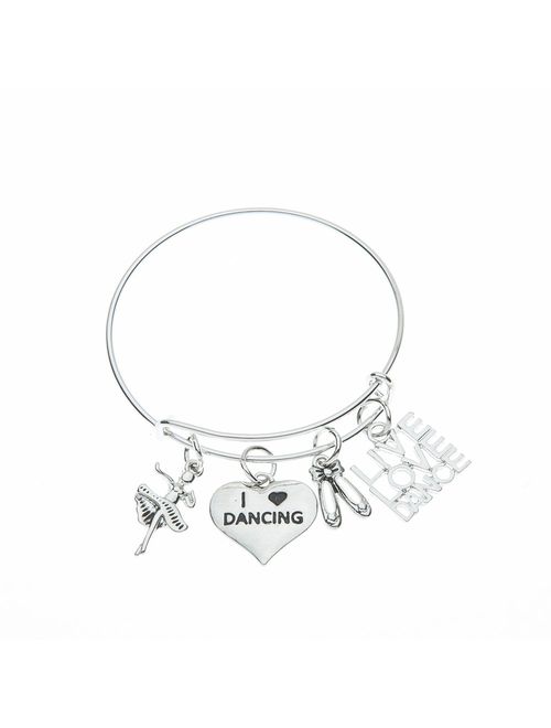 Infinity Collection Dance Bangle Bracelet- Dance Jewelry for Dance Recitals, Dancers and Dance Teams