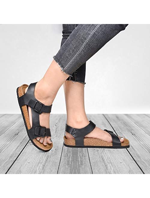 AEROTHOTIC - Comfortable and Arch Support Strappy Footbed Leather Sandals for Women