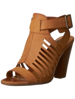 Delicious Yummy Cutout Stacked Heel Sandal