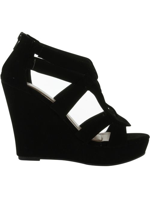 Lindy 03 Strappy Open Toe Platform Wedge