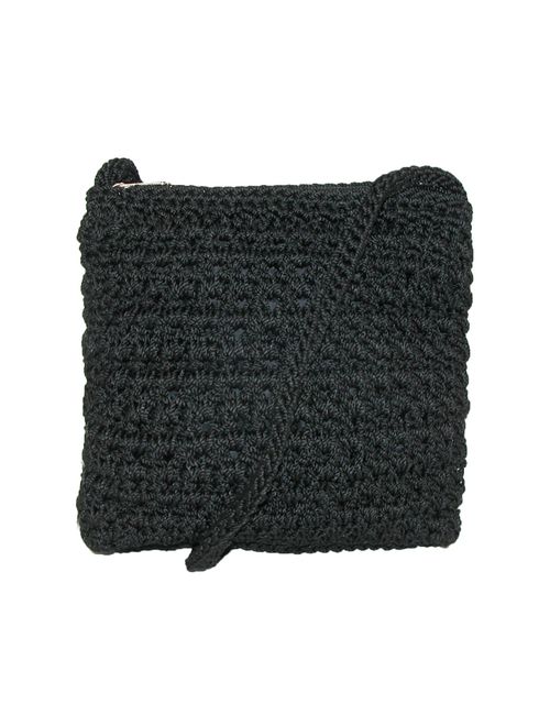 CTM Women's Crochet Crossbody Handbag