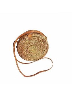 Rattan Nation - Handwoven Round Rattan Bag Straw Bag