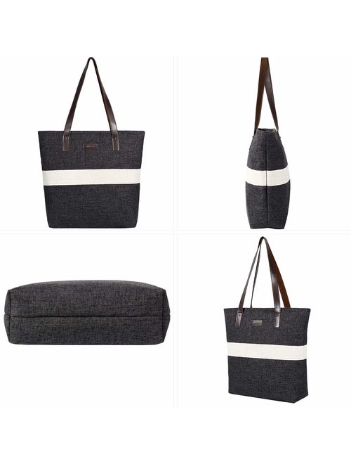 Lamyba Tote Bag for Women, Shoulder Tote Bag Purse Handbag for Work Travel Shopping, Medium and Large Size