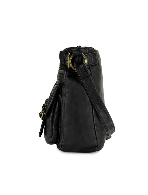Scarleton Medium Crossbody Shoulder Bag for Women, Ultra Soft Washed Vegan Leather, H1998