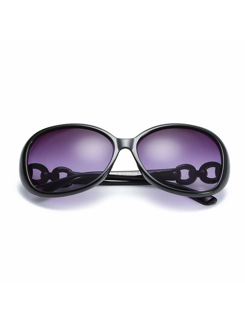ENSARJOE Sunglasses for Women Men Vintage Big Frame Ladies Shades UV400 Sun Glasses 