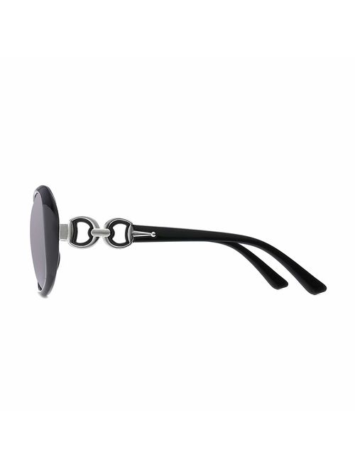 ENSARJOE Sunglasses for Women Vintage Big Frame Ladies Shades UV400 Sun Glasses