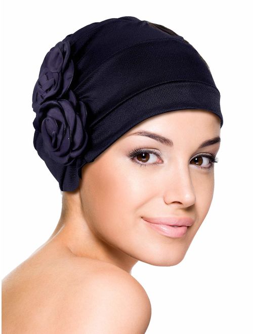 4 Pieces Turban Flower Head Wrap Beanie Scarf Cap Hair Loss Hat for Men and Women