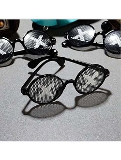 YSSHUI [3 Pack] Thug Life Sunglasses, Men Women Glass 8 Bit Pixel Mosaic Glasses Photo Props Unisex Sunglass Toy - Black