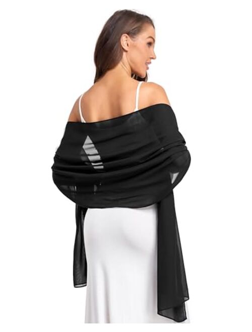 Soft Chiffon Scarve Shawls Wraps for Dresses Women Accessories