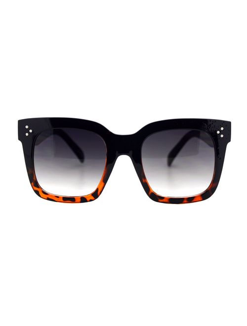 Womens Oversized Fashion Sunglasses Big Flat Square Frame UV 400