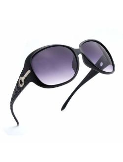 ENSARJOE Women's Classic Stylish Designer Oval Retro Sunglasses 100% UV400 Protection