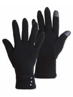 Womens Winter Touch Screen Gloves - Warm & Lightweight Touchscreen Glove Liners for Texting, Driving & Social Media Browsing - Ladies Cold Weather Black Thermal Hand Glov
