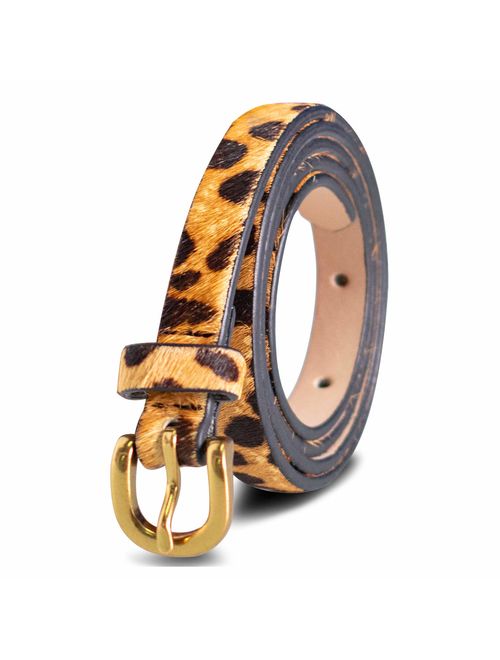 Leopard Print Belt Women's fashion leather Waist Belt Ladies Haircalf Belt Casual Waistband