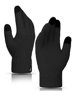 Winter Touchscreen Gloves Knit Warm Thick Thermal Soft Comfortable Wool Lining Elastic Cuff Texting for Women Men