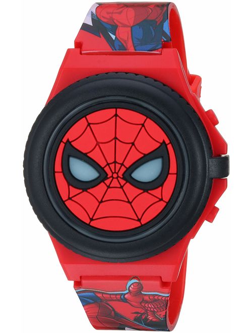 Accutime Marvel Quartz Watch with Plastic Strap, red, 19 (Model: SPD4483)