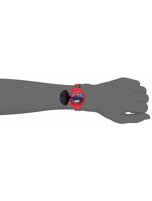 Accutime Marvel Quartz Watch with Plastic Strap, red, 19 (Model: SPD4483)