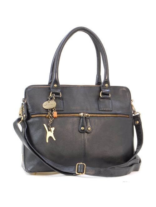 Fossil Catwalk Collection Handbags - Women's Vintage Leather Tote - Shoulder/Cross Body Bag - Detachable Adjustable Strap - VICTORIA