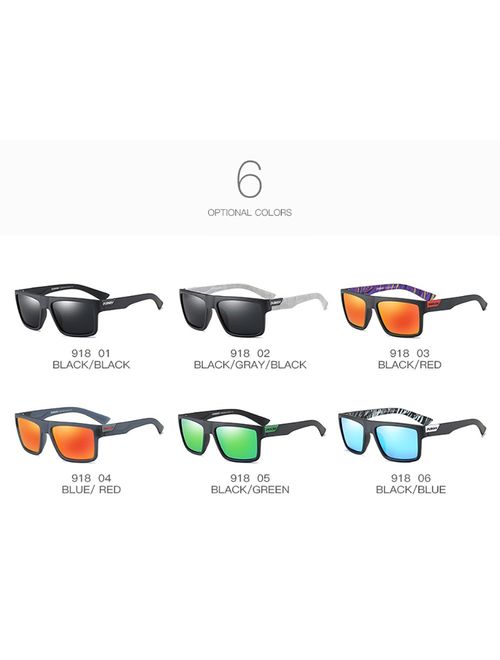 DUBERY Mens Sport Polarized Sunglasses Outdoor Riding Square Windproof Eyewear