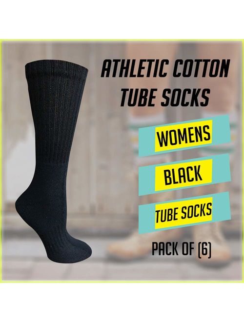 Yacht & Smith Mens & Womens Wholesale Bulk Cotton Tube Socks, Referee Style, by SOCKS'NBULK