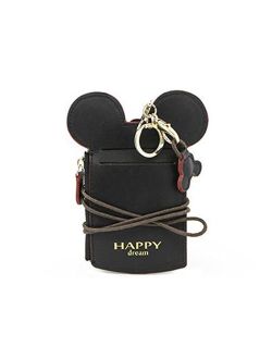 YIEASDA Travel Neck Pouch, Cute Small Fashion Student ID Card Case Holder Coin Wallet Purse for Women/Girls/Children