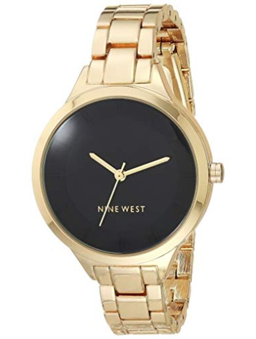 Nine West Women's NW/2225 Rose Gold-Tone Accented Bracelet Watch