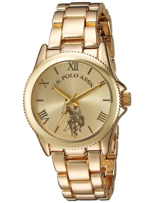 U.S. Polo Assn. Women's Analog-Quartz Watch with Alloy Strap, Gold, 7 (Model: USC40043)