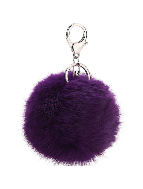 Keyring Keychain Plush Ball Keychain for Handbad Sholuder Bag Wallet Pendant Plush Car Key Ring Car Key Pendant
