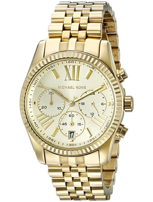 Michael Kors Women's Lexington Gold-Tone Watch MK5556