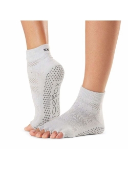 ToeSox Grip Pilates Barre Socks - Non Slip Ankle Half Toe for Yoga & Ballet