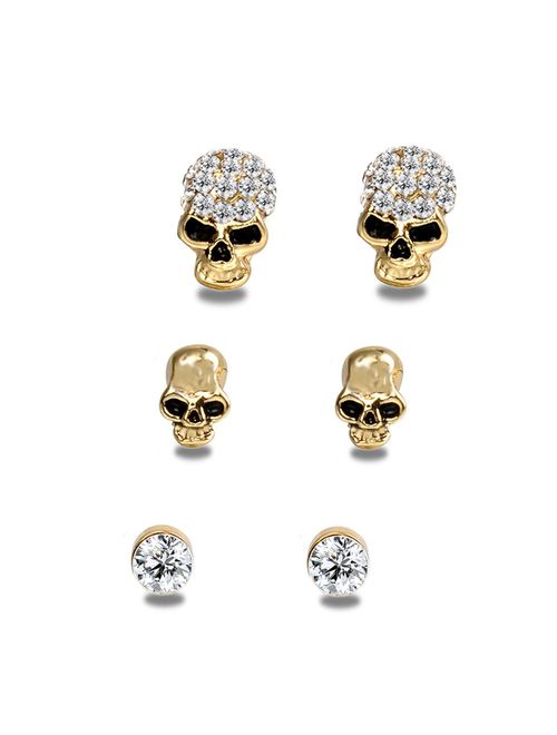 EVBEA Cute Skull Studs Womens Gothic Cool Statement Skeleton Jewelry Candy Skull Earrings