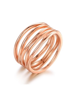 Barzel Gold, Rose Gold & White Gold Plated Statement Ring