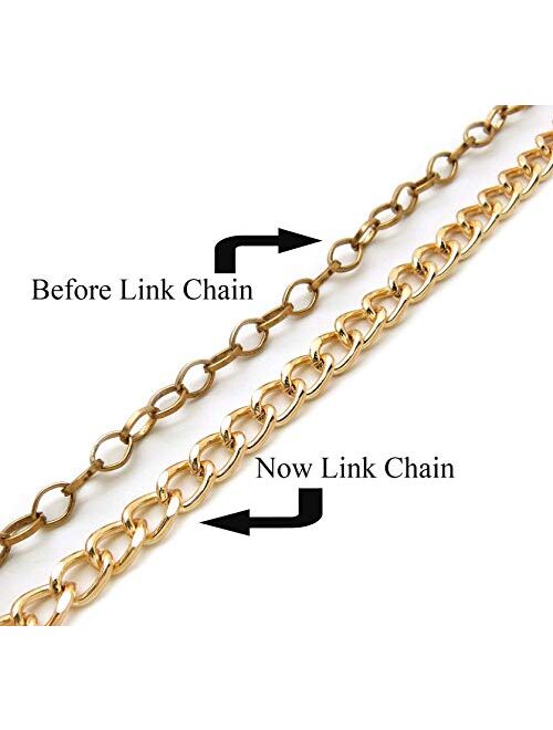 Metal Polished Plain Mirror Waist Chain Belt in Gold, Silver, Rose Gold Tone
