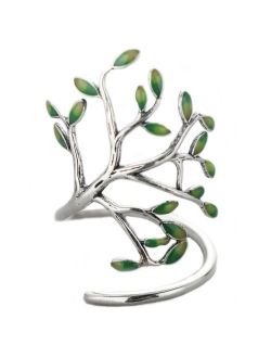 Helen de Lete Innovative Life Tree Sterling Silver Open Ring