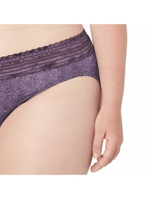 Warner's Women's No Pinching No Problems Lace Hi Cut Brief Panty