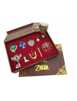 The Legend of Zelda Twilight Princess & Hylian Shield & Master Sword finest collection sets keychain/necklace/jewelry series