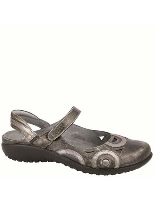 Naot Women's Rongo Mary Jane Flat,Metal Leather/Mirror Leather/Sterling Leather,39 EU/7.5-8 M US