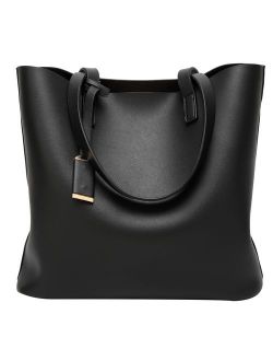 ilishop PU Leather Handbag Designer Pures - Pure Color Large Capacity Shoulder Bag-Classical Tote Bags