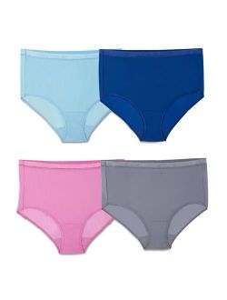 Women's Plus Size Fit for Me Everlight Underwear Brief, 4 Pack