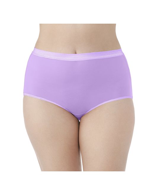 Fruit of the Loom Women's Plus Size Fit for Me Everlight Underwear Brief, 4 Pack