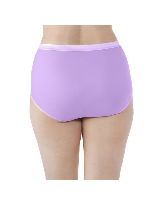 Fruit of the Loom Women's Plus Size Fit for Me Everlight Underwear Brief, 4 Pack