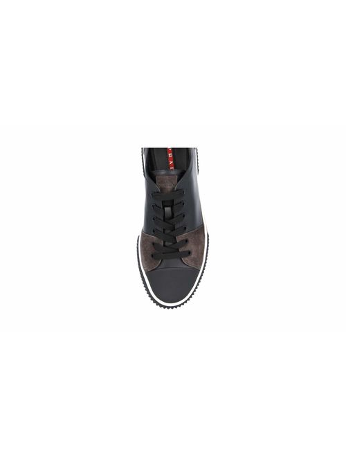Prada Men's 4E3058 OSD F0002 Leather Sneaker