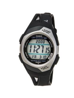 Women's 60-Lap Digital Running Watch, Black/Silver STR300C-1V