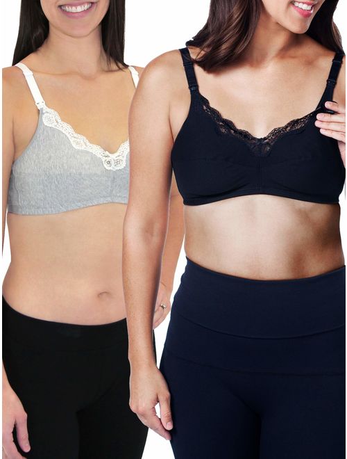Maternity Loving Moments by Leading Lady Nursing Wirefree Bra 2 Pack, Style L347