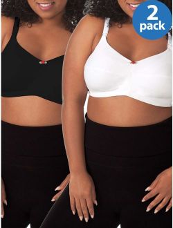 Leading Lady Maternity Casual Comfort Softcup Nursing Bra 2 Pack, Style 4001