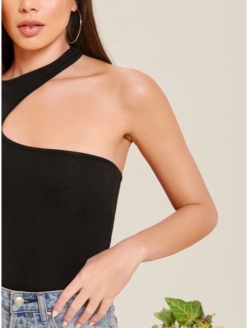 Shein One Shoulder Form Fitted Top